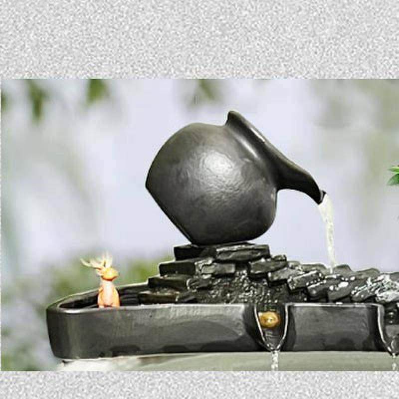 引财宝流水赚钱循环水陶瓷鱼缸循环水摆件过滤器加氧石槽微景观造,家居饰品,流水摆件,淘宝优惠券,粉丝福利购,淘宝优惠卷