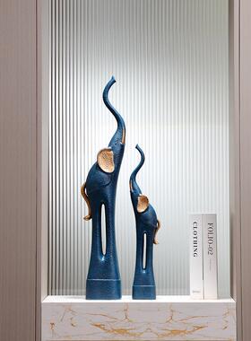 休闲和方便的豪华客厅大型落地式装饰品家幸运大象入口景观装饰乔