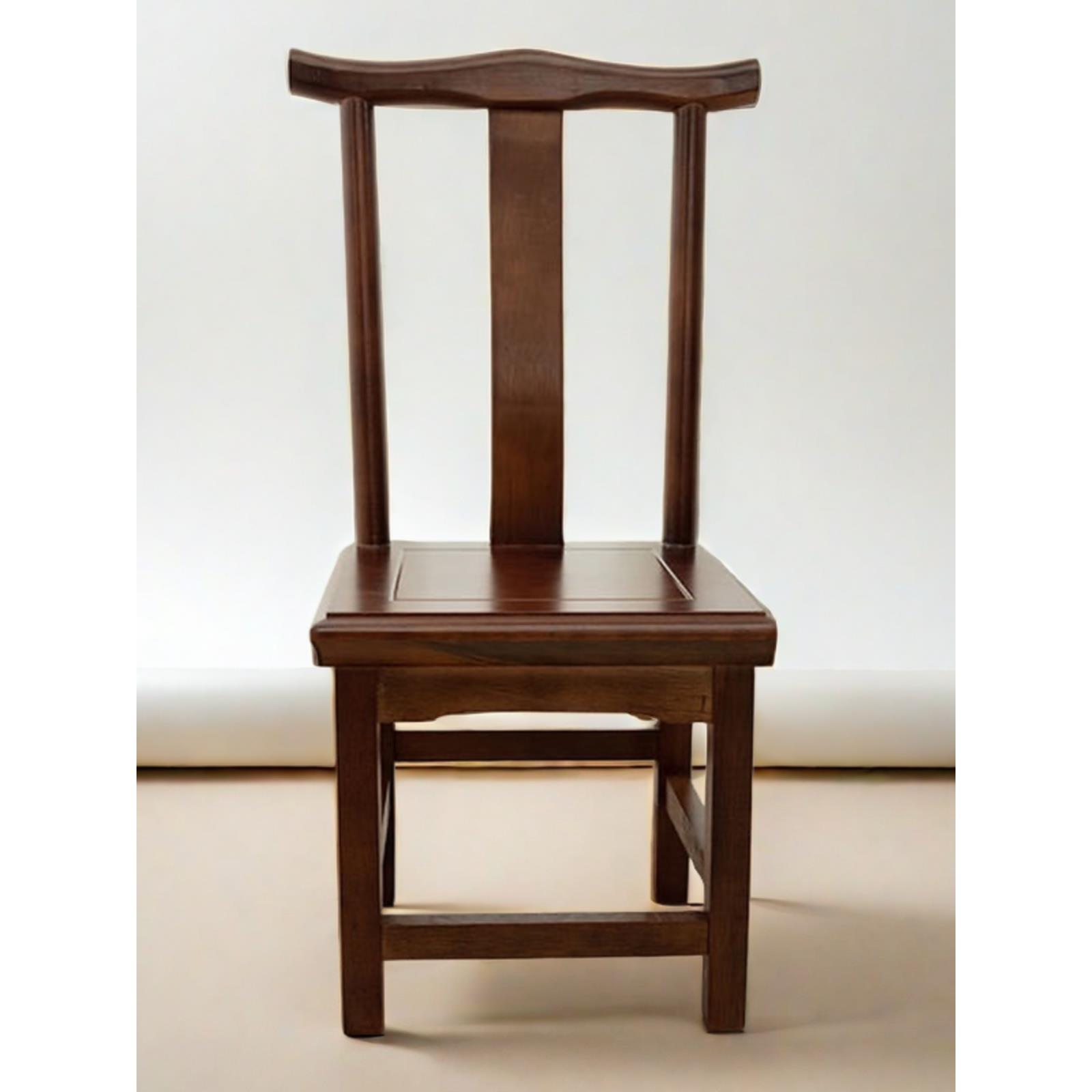 实木小椅子官帽椅儿童椅客厅茶几凳子孙凳小靠背椅家用换鞋凳中式