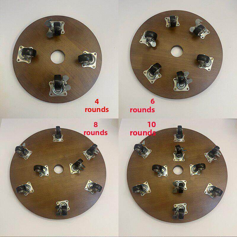 实木花盆移动托盘底座加厚万向轮与制动静音圆形鱼缸承重花支架
