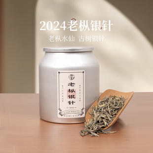 朴雾正宗白茶2024白毫银针老枞毫香蜜韵散茶罐装50g特级水仙茶叶