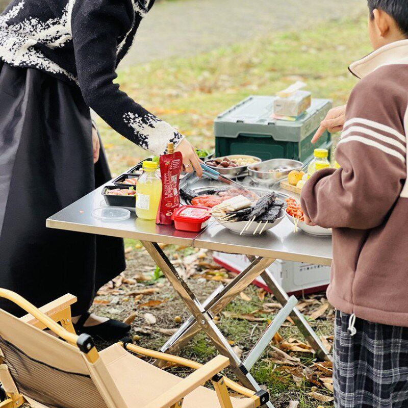 烧烤肉桌面铁板庭院子无烟家用户内外围炉煮茶地摊露营炭火可折叠