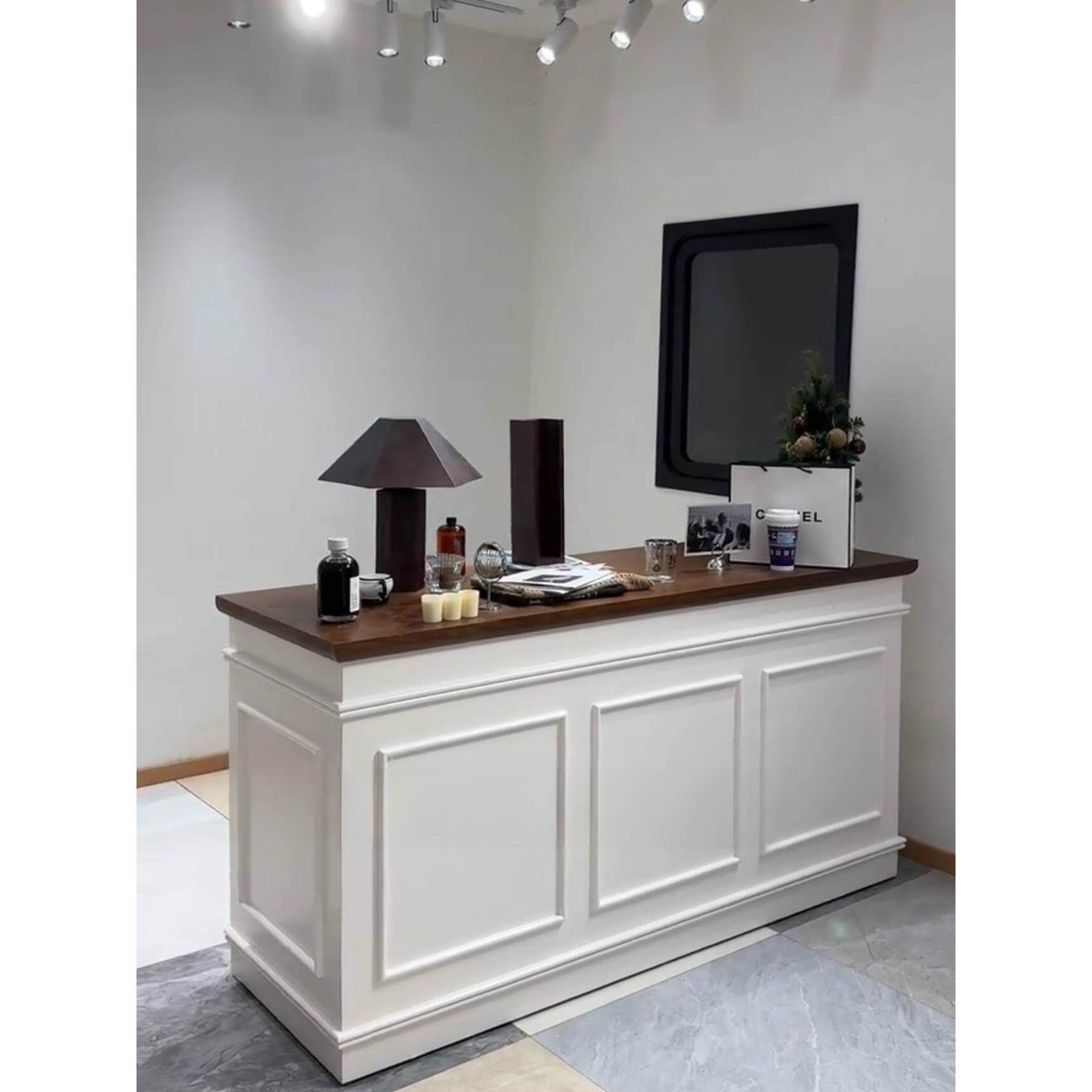 服装店收银台简约现代女装买手店烤漆吧台花店奶茶店小型前台柜台