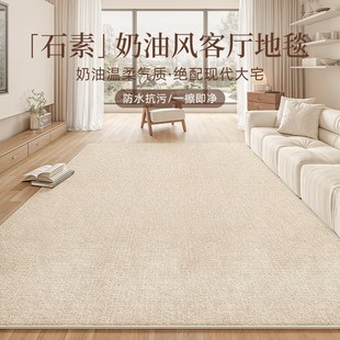 轻奢高级感沙发茶几家用奶油风加厚X卧室床边地 地毯客厅2024新款