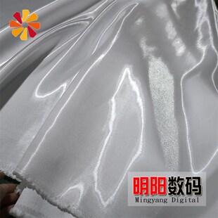 印色丁布 2号布水光缎无弹梭织布高亮光反光面料中等硬度数码