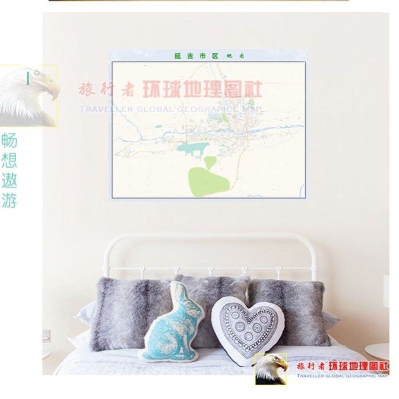 超大巨幅 延吉市区地图订制 城市城区海报2新版装饰画芯