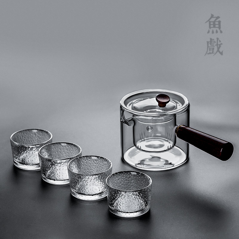 鱼戏茶具茶壶装侧把电陶炉煮茶器过单壶泡茶壶