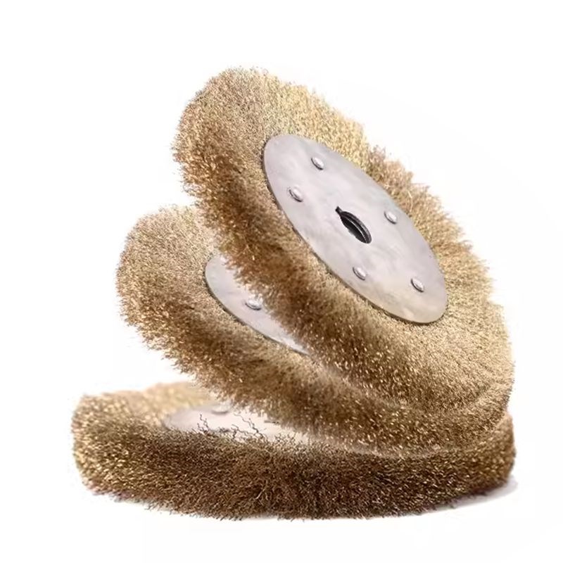 砂轮机平型钢丝轮平行钢丝刷平形铜丝轮打磨除锈拉丝不锈钢抛光轮