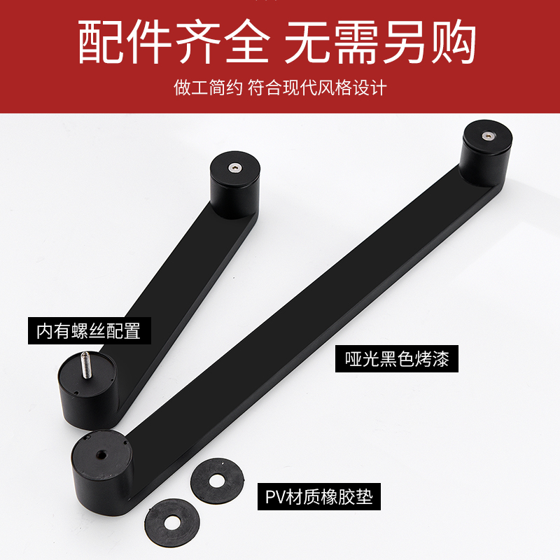 玻璃门拉手商铺大移门办公室浴室淋浴房推拉门把手304不锈钢黑色