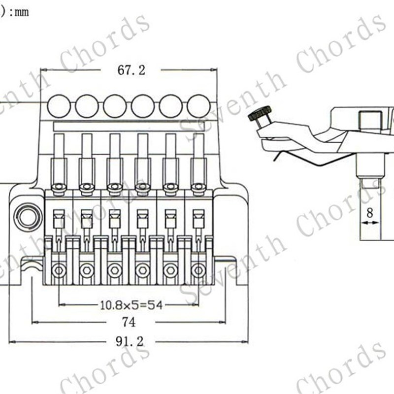 摇电吉他琴桥 摇颤音系统颤音器 摇电吉他拉弦板弦桥
