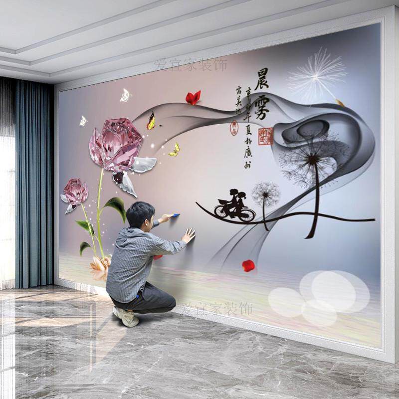 电视背景墙新款壁纸定制级感壁布客厅立体装饰现代壁画