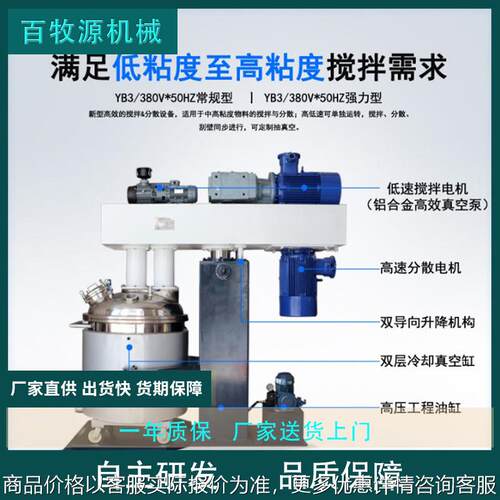 生产SJ碟式双轴搅拌分散机&nbsp;22KW化工油墨原子灰混合搅拌机