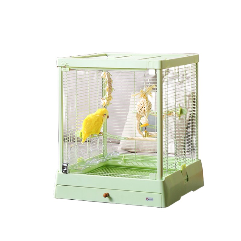 达洋鸟笼304不锈钢B5001鸟笼家用大号玻璃鹦鹉豪华别墅玄凤牡丹
