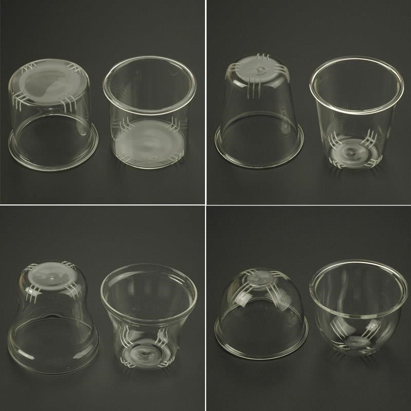 玻璃茶滤万用茶滤玻璃壶盖内胆玻璃茶漏功夫茶具配件零配配盖通用