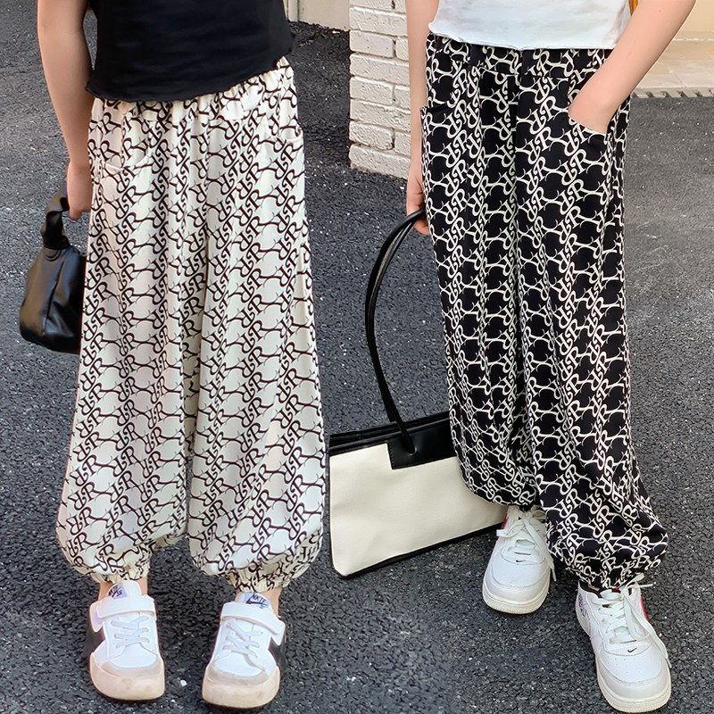 女童裤子夏季休闲防蚊裤2025新款宽松束脚长裤儿童雪纺灯笼裤薄款,童装/婴儿装/亲子装,裤子,淘宝优惠券,粉丝福利购,淘宝优惠卷