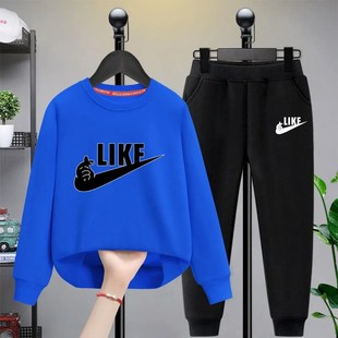 大童男装秋装套装胖童装男童加肥加大9胖童纯棉卫衣长裤12潮15岁7