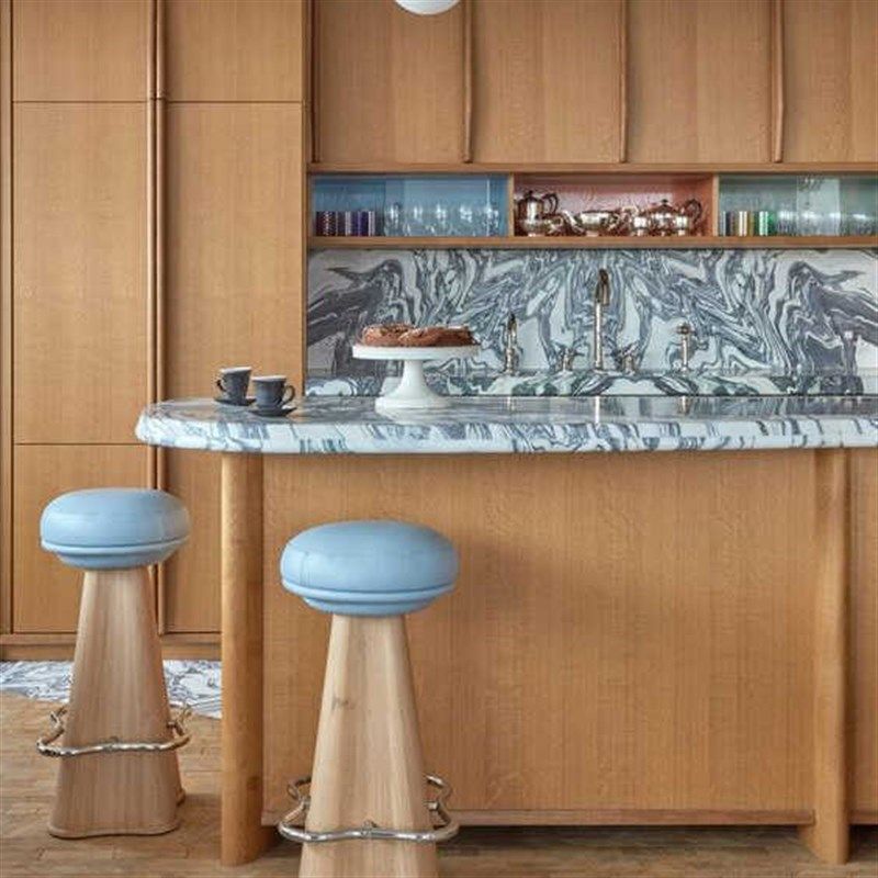 中古实木吧椅家用岛台餐椅法式复古高脚凳子吧台圆形吧凳北欧椅子,住宅家具,家用高脚椅,淘宝优惠券,粉丝福利购,淘宝优惠卷