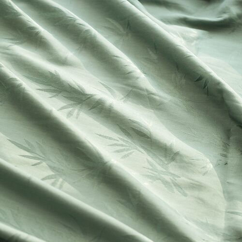 古风竹叶暗纹提花l面料 汉服古装旗袍窗帘布 人丝人棉提花复古布