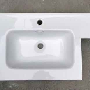 定制一体陶瓷盆嵌入式台上盆洗脸盆洗手盆卫生间阳台盆柜盆台面宽