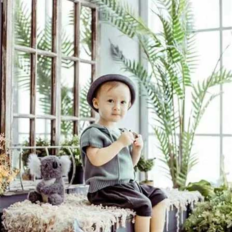 新款儿童实景棚婚纱实景影楼装修韩式无闪棚店面设计制作w-5073