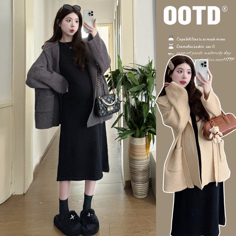 孕妇装秋冬装长袖连帽开衫毛衣外套秋装背心裙两件套连衣裙套装秋,孕妇装/孕产妇用品/营养,套装,淘宝优惠券,粉丝福利购,淘宝优惠卷
