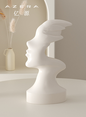 现代简约新家装饰品摆件客厅电视酒柜玄关奶油风卧室艺术抽象摆设