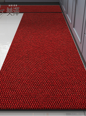 厨房地垫可擦免洗防滑吸水脚垫防油耐脏红色入P户门垫进门门口地