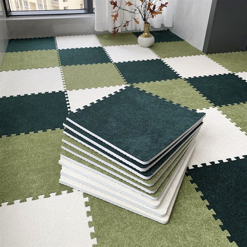 卧室防潮泡沫拼接地垫儿童房拼图方块地毯铺地板S垫防摔爬行垫客
