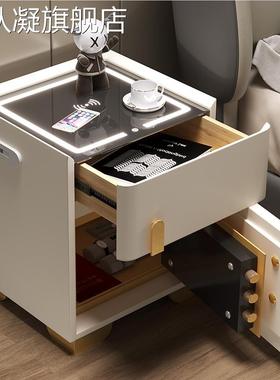 202家4新款实木智能床头柜保箱体卧室险一62320用轻奢多功能简约