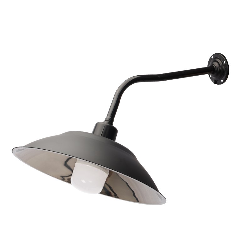 LED不锈钢路灯复古工矿灯罩防水马路弯杆灯过道灯门口壁灯