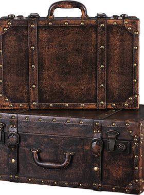 北欧式复古装饰箱子摆件手提箱皮箱装饰品服装店橱窗陈列道具假书