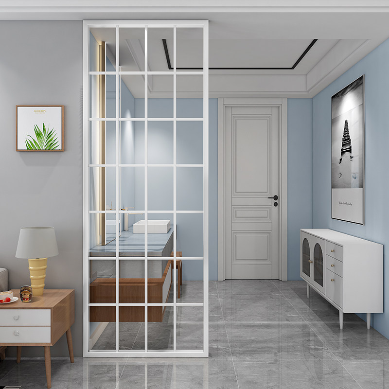 北欧轻奢金属色屏风隔断客厅装饰柜铁艺入户玄关墙网红格子栅定制,住宅家具,折屏,淘宝优惠券,粉丝福利购,淘宝优惠卷