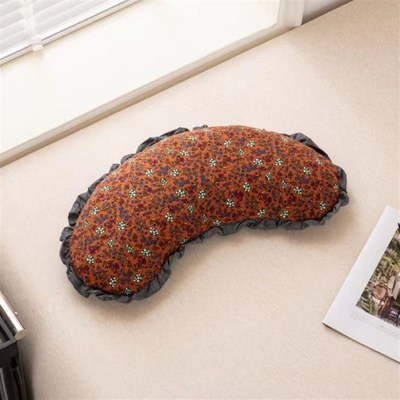 全棉荞麦壳成人月牙枕头纯棉花边荞麦皮颈椎枕枕套枕芯套单人学生