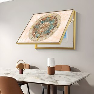 花卉电表箱装饰画轻奢高级感创意钟表挂画遮挡配电箱电源总开关盒