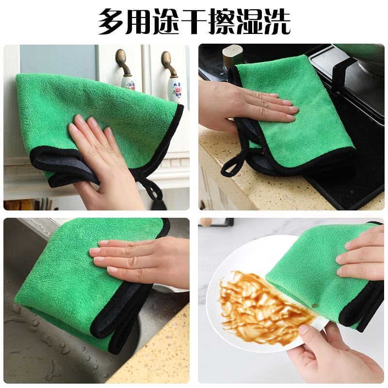 抹布厨房保洁专用20小方巾擦碗布擦桌子清洁吸水不掉毛百洁布家用