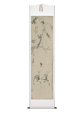 明 徐渭 驴背吟诗图 古山水风景人物国画 高清  艺术喷绘