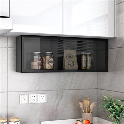 工厂直发小薄款壁挂调味厨房吊柜下置物架上翻柜玻璃门油盐调料收