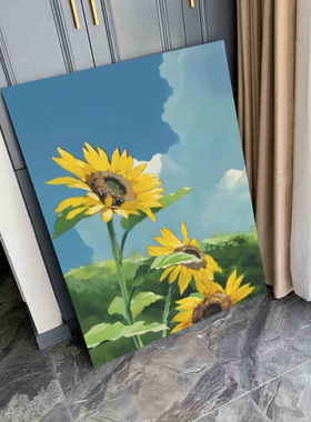 diy数字油彩画水彩油画填色治愈手工丙烯画画定制涂色填充装饰画