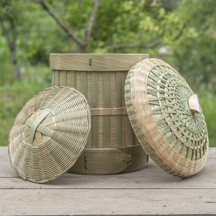 竹桶甑子老式竹制甑子煮饭木桶蒸饭竹子蒸饭桶手工编织竹制品