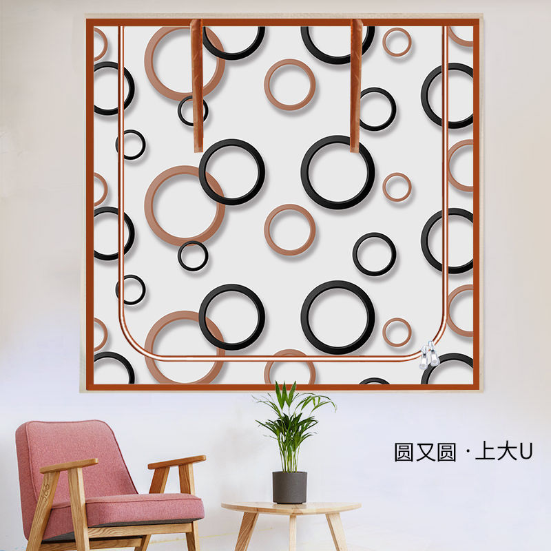 拉炼防风保暖空调窗帘保温可开窗防风防油烟密封隔断窗帘不挡光