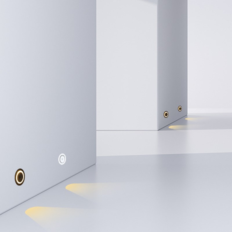 圆形 嵌入式 led人体感应灯 地脚灯过道台阶踏步氛围灯室内楼梯灯