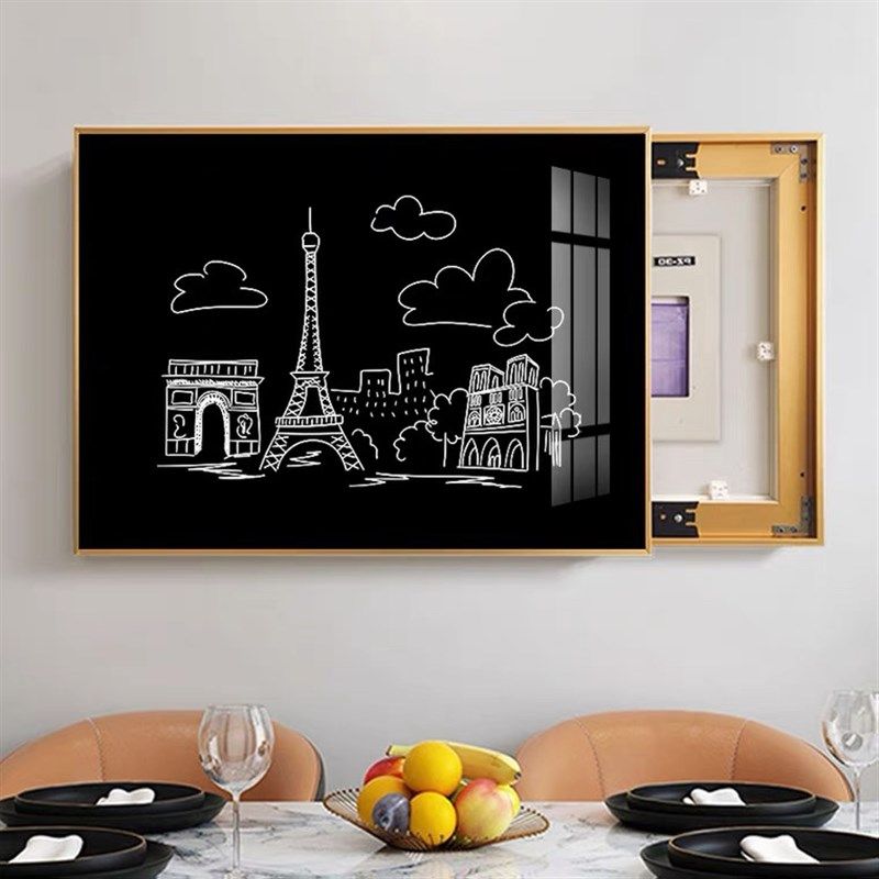 网红留言板磁性白板电表箱装饰画多媒体盒遮挡箱免打孔挂画配电箱,家居饰品,现代装饰画,淘宝优惠券,粉丝福利购,淘宝优惠卷