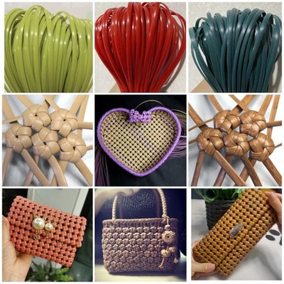 (晴晴妈)5毫米塑料藤条手工编织diy材料包包篮子收纳筐环保pe绳