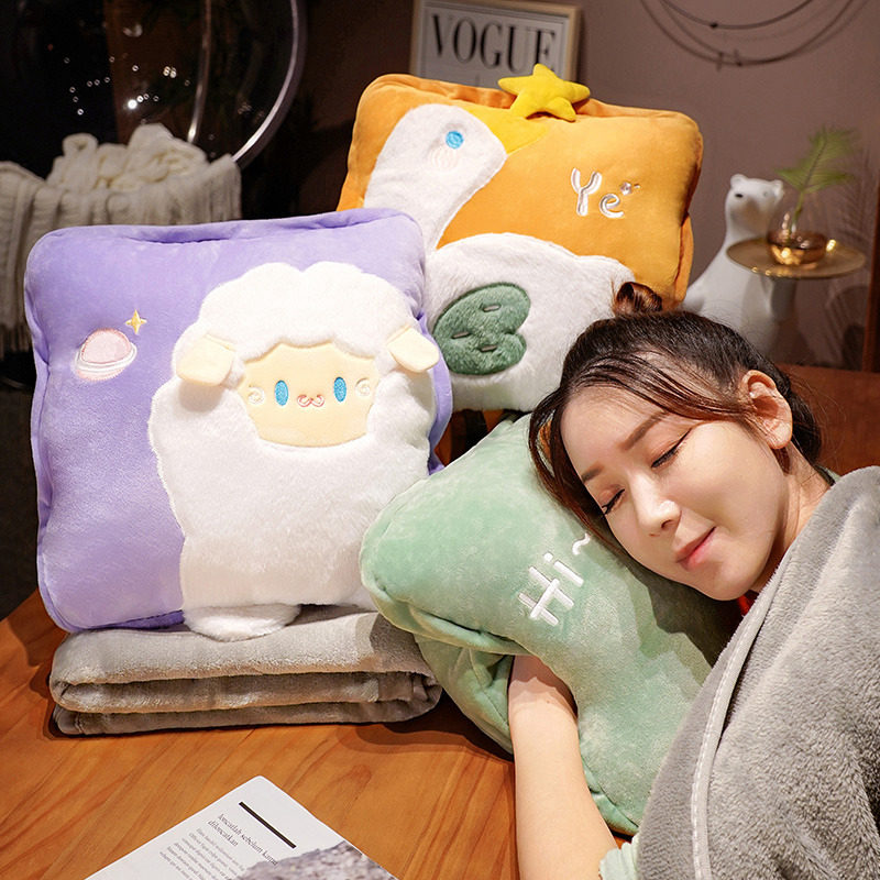 卡通抱枕被子两用毯子三合一毛毯办公室午睡枕头暖手汽车靠枕车载,居家布艺,抱枕被,淘宝优惠券,粉丝福利购,淘宝优惠卷