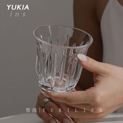 YUKI雪浅中古玻璃杯 轰炸机加强钢化杯法式酒杯 摔不烂威士忌杯子