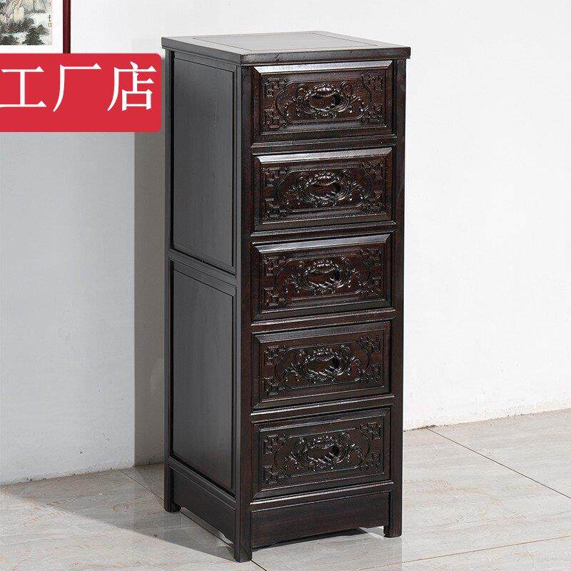 红木实木黑檀木酸枝木茶水柜餐边柜五斗柜储物柜收纳柜移动茶车