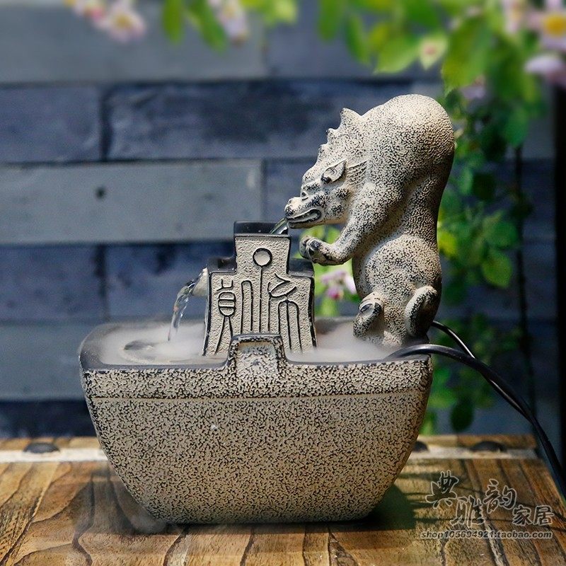 店铺开业乔迁家居送礼品前台办公桌客厅家居流水景观中式仿古摆件,家居饰品,流水摆件,淘宝优惠券,粉丝福利购,淘宝优惠卷