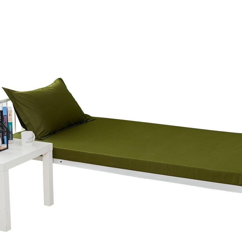 学生宿舍全棉床笠0.8m0.9m宽1.9米长薄垫棕垫床罩床垫套纯棉防滑