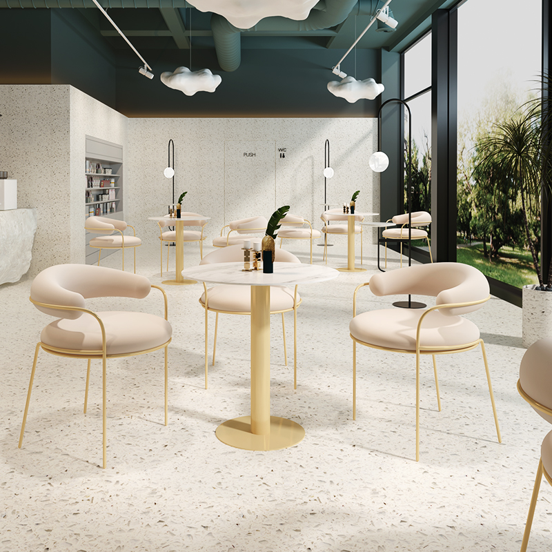 简约接待洽谈桌椅组合售楼部会客休闲桌子奶茶店休息区阳台小圆桌