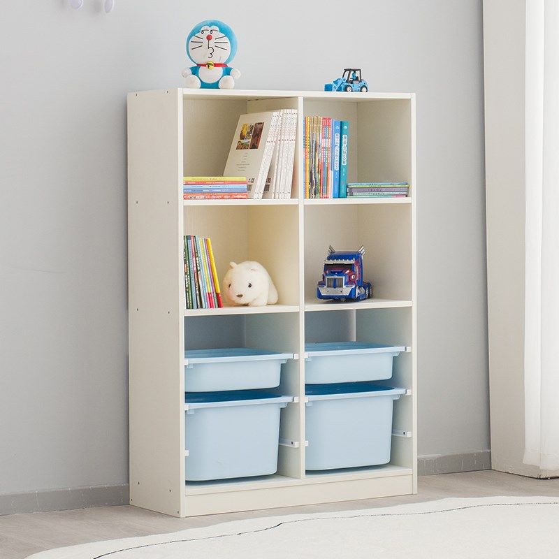 格子柜实木儿童书柜收纳柜坐柜宝宝房玩具收纳架书架置物架储物柜